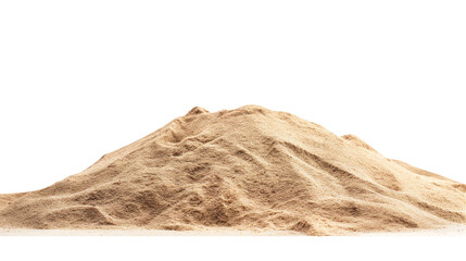 Fototapeta premium Desert sand pile, dune isolated on transparent white background, clipping path