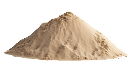 Desert sand pile, dune isolated on transparent white background, clipping path