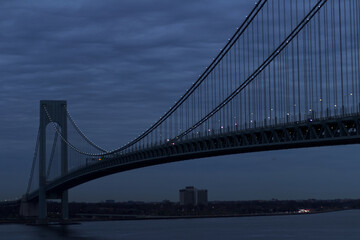 View of Verrazano Bridge at night