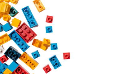 bricks on white background