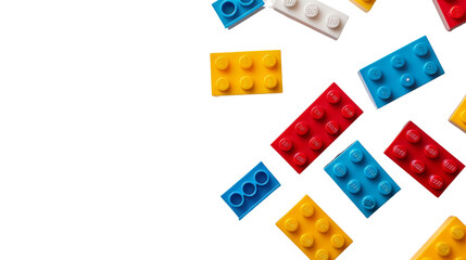 bricks on white background