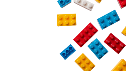 bricks on white background