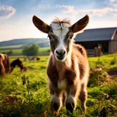 Fototapeta premium Field Domestic Agriculture Cute Nature