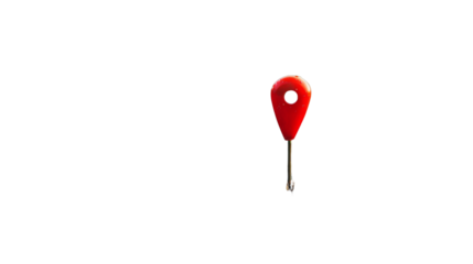 Location pin, target on white background