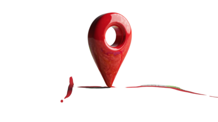 Location pin, target on white background