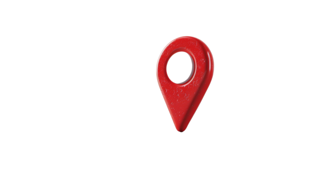 Location pin, target on white background