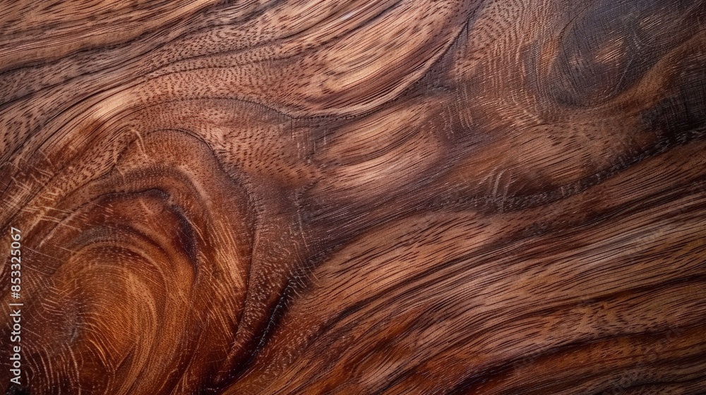 Poster smooth wooden surface with rich brown texture and subtle grain patterns