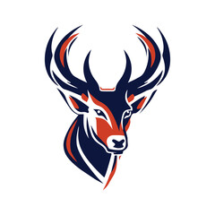 Deer Vector Logo Icon Silhouette Vector Illustration