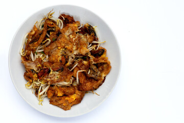 Crispy fried mussel pancake with bean sprout