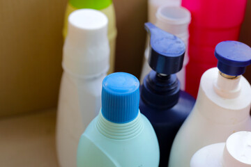 Plastic bottles and canisters, plastic waste