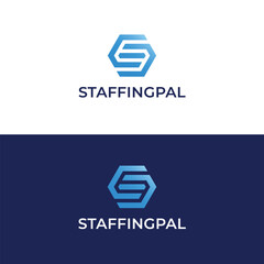 Letter S P logo design vector template