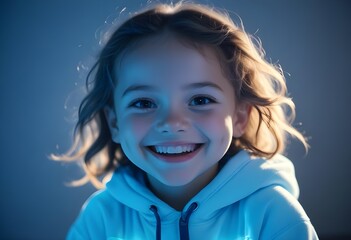 portrait of a smiling child create with ai