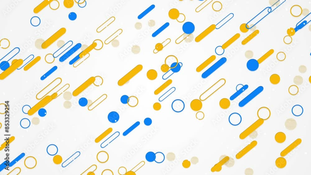 Aufkleber animated shape pattern dynamic circle shapes composition geometric background. lines minimal shapes 