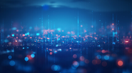 Smart city and internet, wireless communication network, abstract image visual