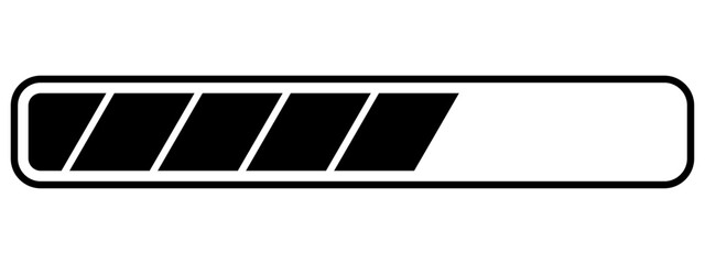 Loading or progress completed percentage bar vector illustration