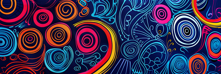 Fototapeta premium colorful swirling patterns background, generative AI