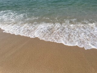 the background of the waves on the beach