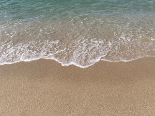 the background of the waves on the beach