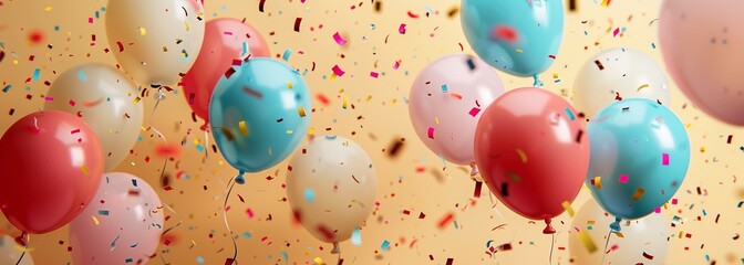 Birthday balloons background. Celebration background