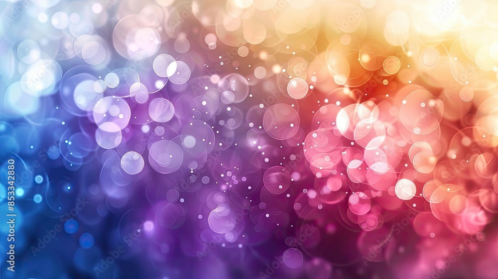 Poster abstract background with colorful bokeh lights