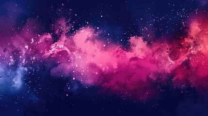 Abstract Watercolor Galaxy Background