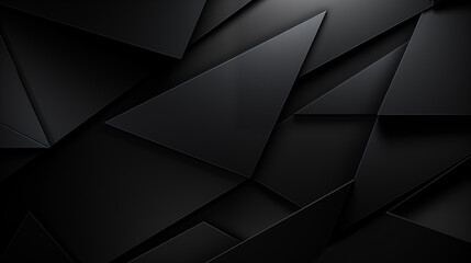 Abstract Black Geometric Triangles
