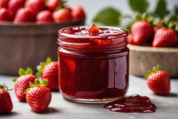 Strawberry Jam with Fresh Strawberries