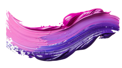 Colorful brush stroke on white background