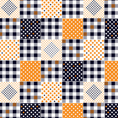 Polka dot plaid pattern design