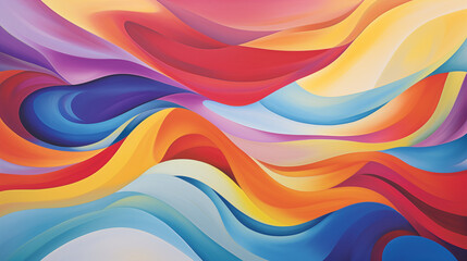 Obraz premium Abstract Colorful Waves Art