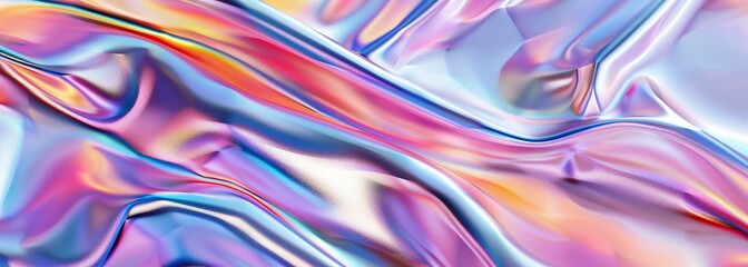 Obraz premium Iridescent metallic shape background. Metallic background