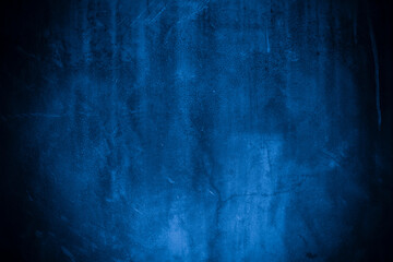 Fototapeta premium Old wall pattern texture cement blue dark abstract blue color design are light with black gradient background.