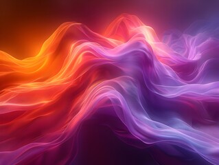 Obraz premium Captivating Chromatic Interplay of Fluid Neon Tinged Abstraction