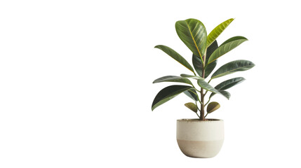 Plant in a pot on white background