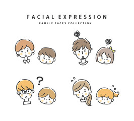 色々な親子の困った顔