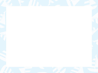 ランダムヨット柄フレーム：水色