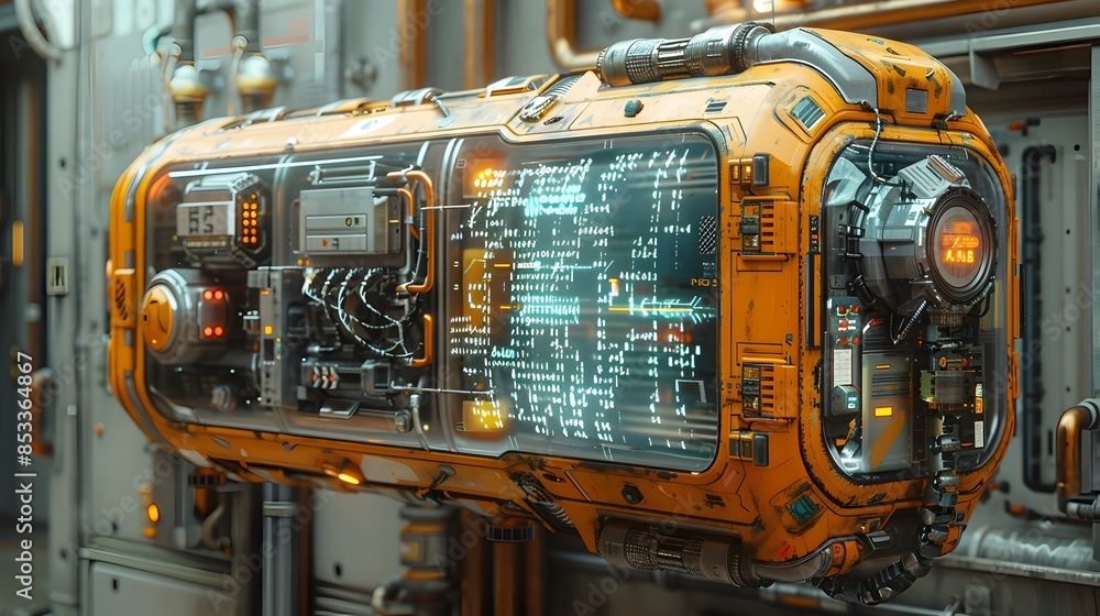 Poster superintelligent surveillance unit with holographic display and cascading code