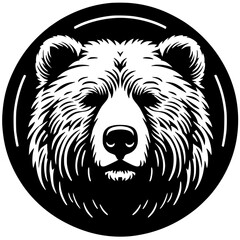 Silueta de cabeza de oso