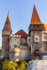 Fototapeta premium Europe, Romania, Hunedoara. Corvin Castle, Gothic-Renaissance castle, one of the largest castles in Europe.