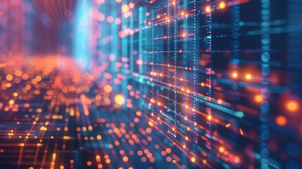 Bright Digital Data Stream
