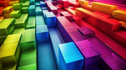 Vibrant Colorful Blocks Background
