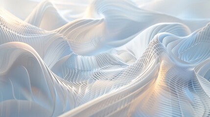 Abstract White Fluid background