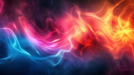 Obraz premium Vivid Abstract Swirling Waves with Stars