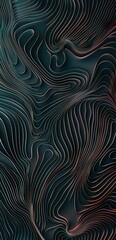 Fototapeta premium Abstract waves of dark blue and red a stylish 3d pattern on black background for fashion and art designs