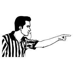 Coach Blowing A Whistle Coach Coaching Coach