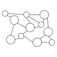 Connected Bubbles Graph Presentation Chart