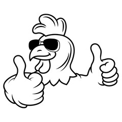 Cool Chicken  Chicken Farm Animals Chicken © VektorzDesign