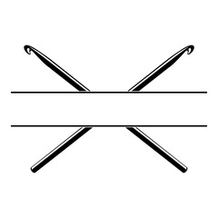 Crochet Hook Split Monogram Logo