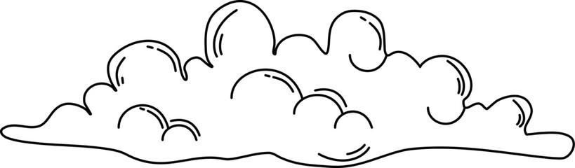 Clouds one continuous line drawing