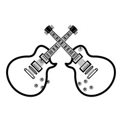 Fototapeta premium Electric Guitar Logo